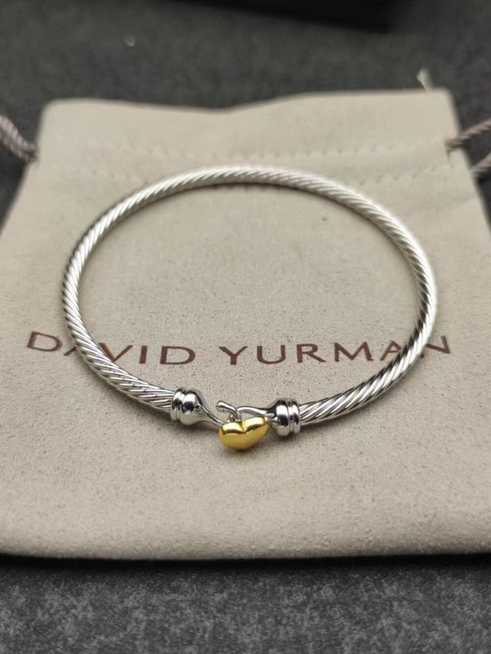 David Yurman 925 Silver Bracelet with Original Pouch